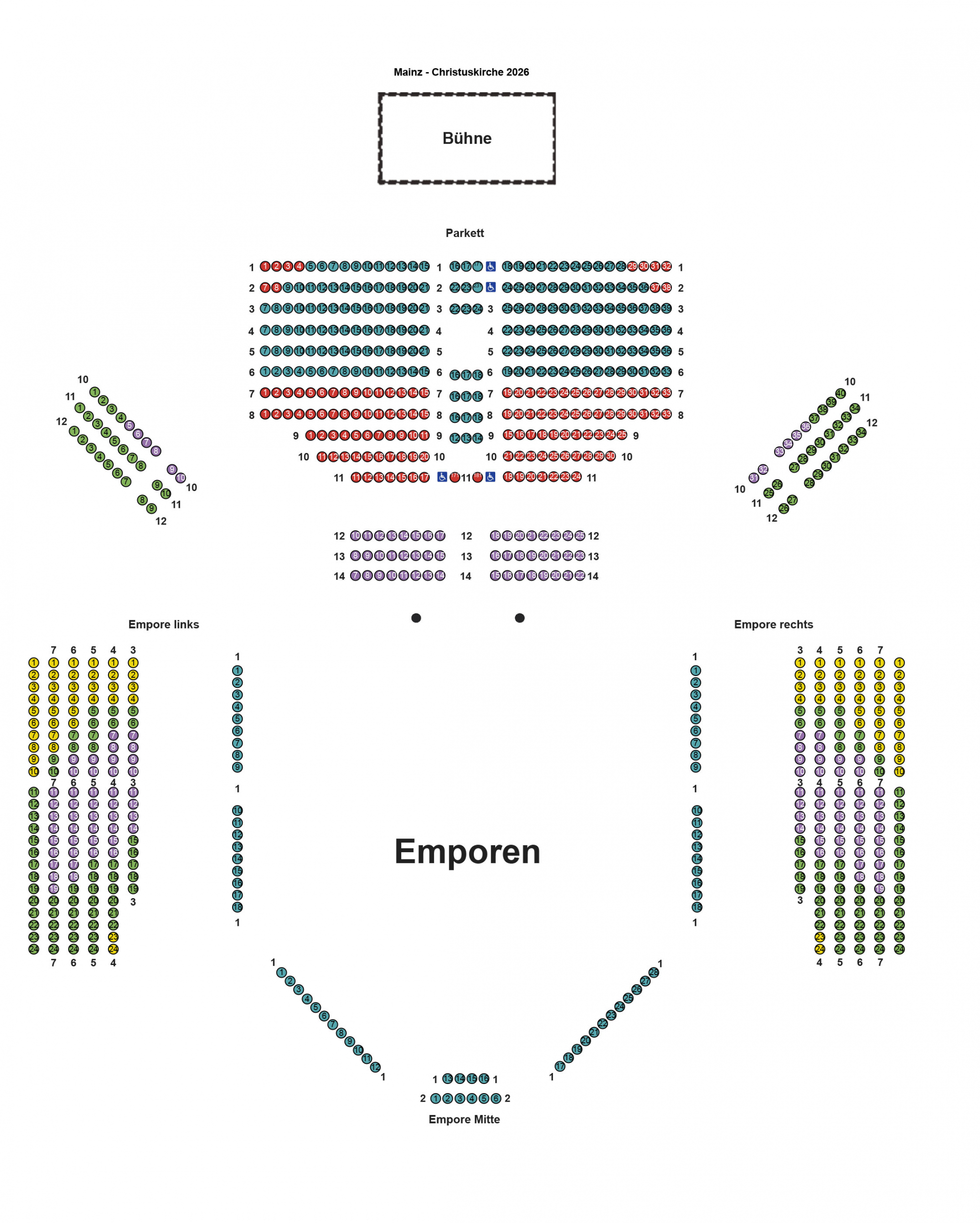Sitzplan der Christuskirche Mainz Sitzplan der Christuskirche Mainz